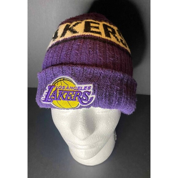 Los Angeles Lakers  Beanie Winter Hat Purple One Size Adult NBA Basketball Hat - Picture 1 of 7